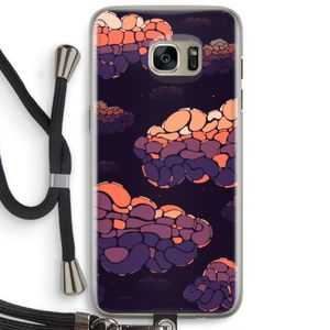 Patroon Wolken: Samsung Galaxy S7 Edge Transparant Hoesje met koord