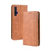 Magnetische Buckle retro Crazy Horse textuur horizontale Flip lederen case voor Huawei Honor 20 met houder & kaartsleuven & fotolijstjes (bruin)