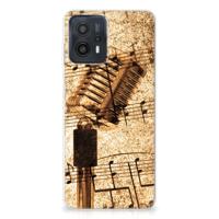 Motorola Moto G23 | G13 | Siliconen hoesje | met foto Bladmuziek