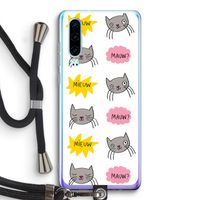 Meow: Huawei P30 Transparant Hoesje met koord