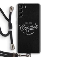 Capable: Samsung Galaxy S21 Plus Transparant Hoesje met koord
