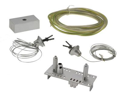 LED Opbouwspot zilver ophangset 2.5 meter