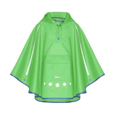 Playshoes regenponcho met tas Groen-M