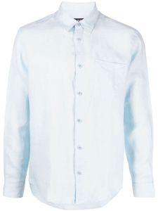 A.P.C. chemise en lin à manches longues - Bleu