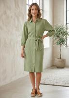 Tramontana Creased Belted Dress C30-19-501 Jurk 006155-aloe