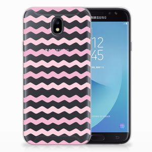 Samsung Galaxy J7 2017 | J7 Pro TPU bumper Waves Roze