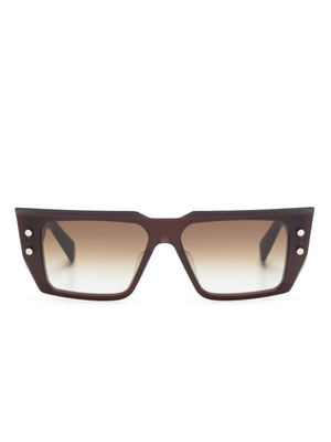 Balmain Eyewear lunettes de soleil à monture papillon - Marron