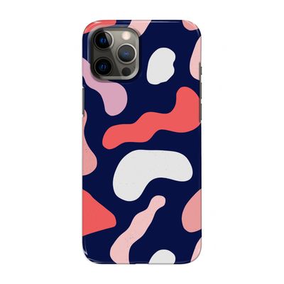 Memphis Shapes Pink: Volledig geprint iPhone 12 Pro Max Hoesje