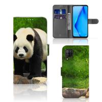 Huawei P40 Lite | Telefoonhoesje | Met pasjeshouder | Panda