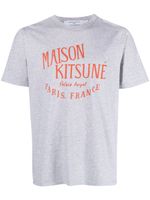 Maison Kitsuné t-shirt en coton à logo imprimé - Gris