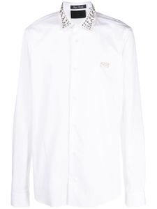 Philipp Plein chemise Sugar Daddy à col orné de clous - Blanc