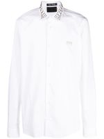 Philipp Plein chemise Sugar Daddy à col orné de clous - Blanc - thumbnail