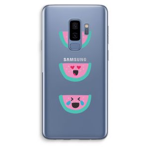 Smiley watermeloen: Samsung Galaxy S9 Plus Transparant Hoesje