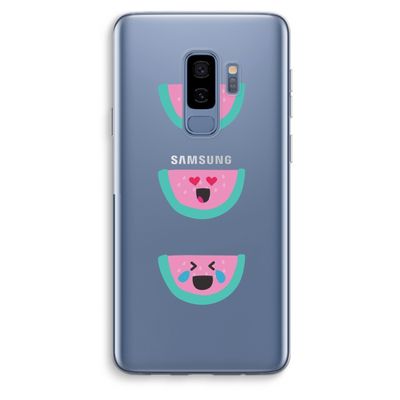 Smiley watermeloen: Samsung Galaxy S9 Plus Transparant Hoesje