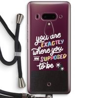 Right Place: HTC U12+ Transparant Hoesje met koord