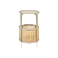 ZILT Ronde Bijzettafel 'Maddie' Rotan, kleur Zand ZILT Ronde Bijzettafel 'Maddie' Rotan, kleur Zand