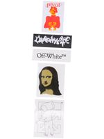 Off-White lot d'autocollants à logo imprimé - Blanc Off-White lot d'autocollants à logo imprimé - Blanc