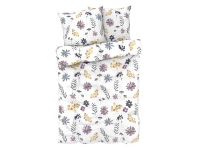 LIVARNO home Dekbedovertrek 200 x 200 cm (Bloemen/wit)