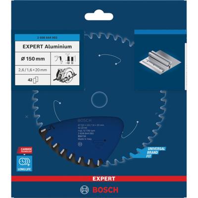 Bosch Professional Cirkelzaagblad EXPERT Aluminium | Ø 150 x 2,6 x 20mm 42T - 2608644093