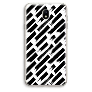 Zwarte vegen: Samsung Galaxy J7 (2017) Transparant Hoesje