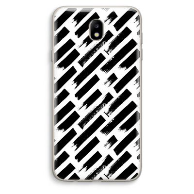 Zwarte vegen: Samsung Galaxy J7 (2017) Transparant Hoesje
