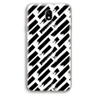 Zwarte vegen: Samsung Galaxy J7 (2017) Transparant Hoesje
