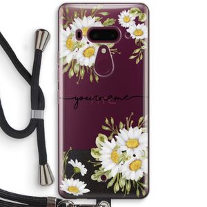Daisies: HTC U12+ Transparant Hoesje met koord