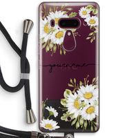 Daisies: HTC U12+ Transparant Hoesje met koord