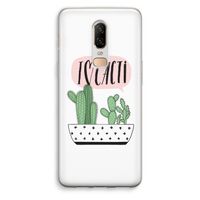 I love cacti: OnePlus 6 Transparant Hoesje