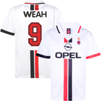 AC Milan Retro Shirt Uit 1995-1996 + Weah 9
