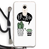 Hey you cactus: Xiaomi Redmi 5 Transparant Hoesje met koord