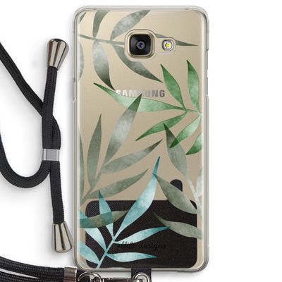 Tropical watercolor leaves: Samsung Galaxy A5 (2016) Transparant Hoesje met koord