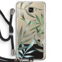 Tropical watercolor leaves: Samsung Galaxy A5 (2016) Transparant Hoesje met koord