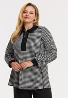 Yoek Tuniek flare CHECK | Zwart | Maat 38/40 Yoek Tuniek flare CHECK | Zwart | Maat 38/40
