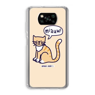 Miauw: Xiaomi Poco X3 Pro Transparant Hoesje