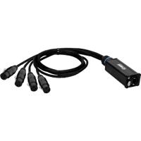 DEFENDER by Adam Hall K4CATBOXXF3 DMX, Audio Adapter [1x RJ45 - 4x XLR-bus 3-polig] 0.3 m