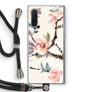 Japanse bloemen: Samsung Galaxy Note 10 Transparant Hoesje met koord