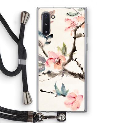 Japanse bloemen: Samsung Galaxy Note 10 Transparant Hoesje met koord