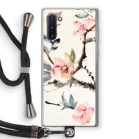Japanse bloemen: Samsung Galaxy Note 10 Transparant Hoesje met koord