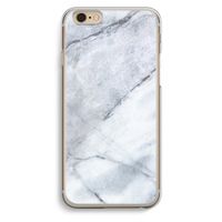 Witte marmer: iPhone 6 / 6S Transparant Hoesje