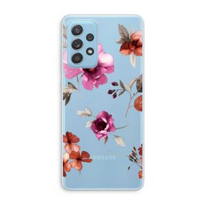 Geschilderde bloemen: Samsung Galaxy A73 Transparant Hoesje