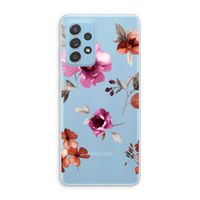 Geschilderde bloemen: Samsung Galaxy A73 Transparant Hoesje