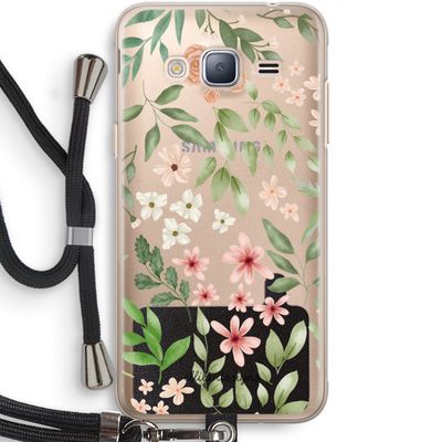 Botanical sweet flower heaven: Samsung Galaxy J3 (2016) Transparant Hoesje met koord