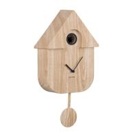 Karlsson Wandklok Modern Cuckoo - Houtprint
