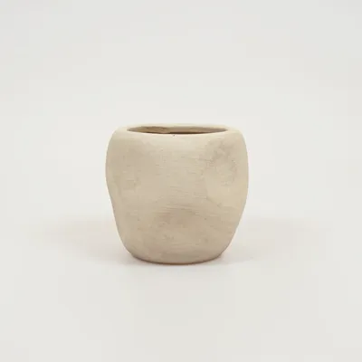 Lisboa organische bloempot voor binnen 16X16X15CM zand