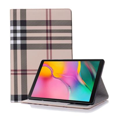 Geruite textuur horizontale Flip lederen case voor Galaxy tab S5e 10 5 T720/T725 met houder & kaartsleuven & portemonnee (wit)