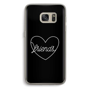 Friends heart black: Samsung Galaxy S7 Transparant Hoesje