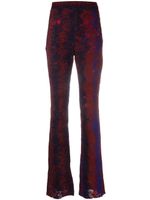 VITELLI pantalon évasé à coutures contrastantes - Violet