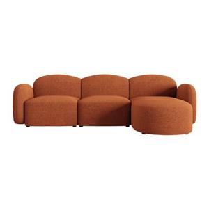 Micadoni Home Blair Hoekbank met Chaise Longue Rechts - Chenille - Terracotta