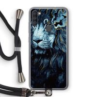 Darkness Lion: Samsung Galaxy A11 Transparant Hoesje met koord